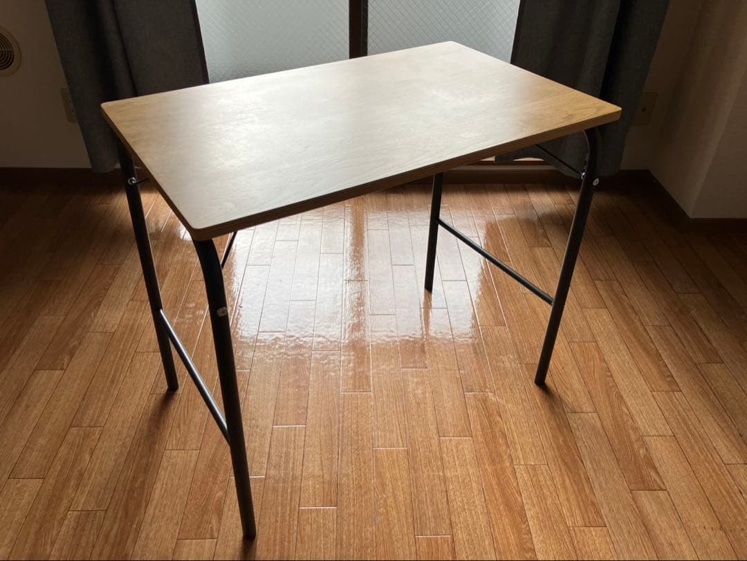 MUJI スチールパイプ折りたたみデスク/チェア　セット