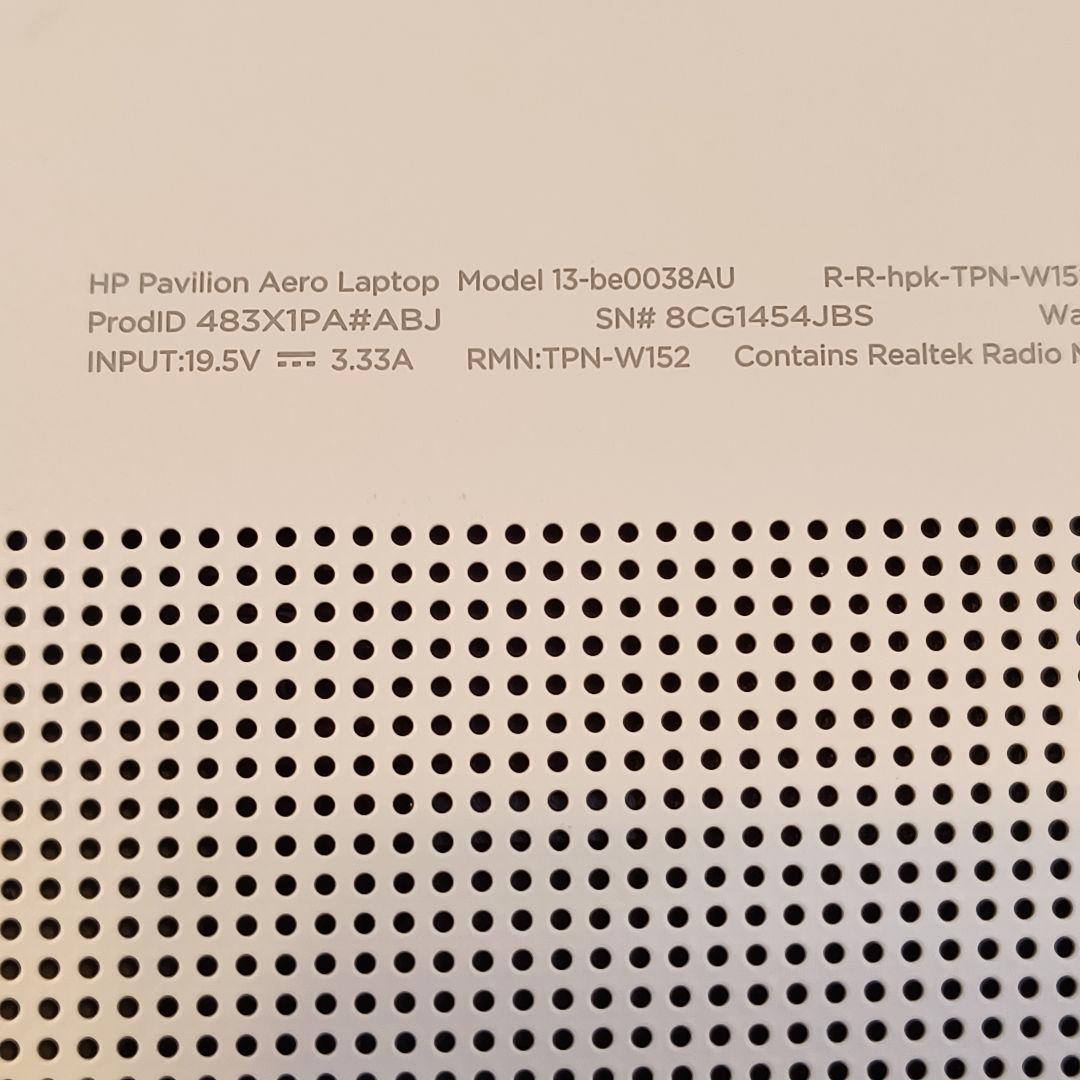 Windowsノート本体 HP Pavilion Aero 13-be0038au