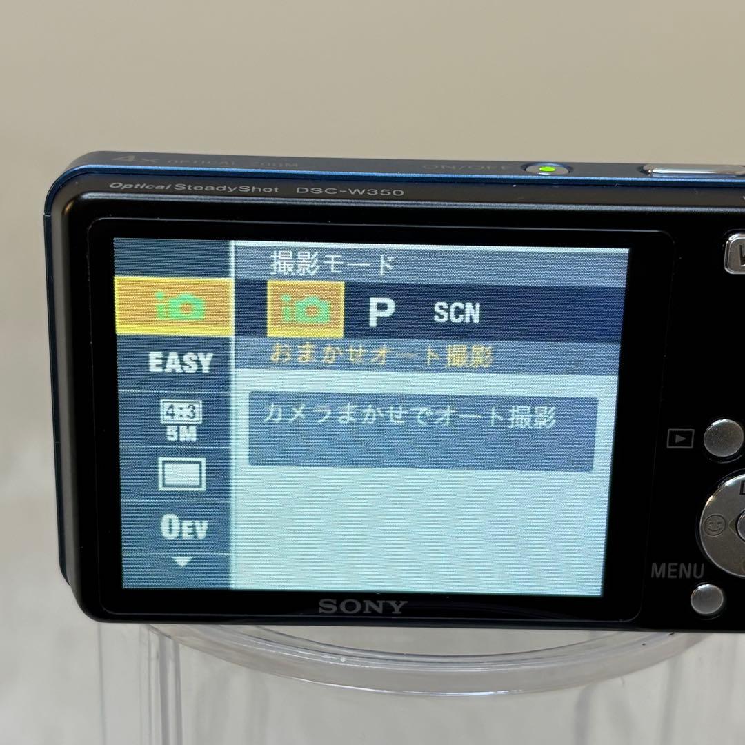SONY カメラ　DSC-W350 充電器　ブルー　コンデジ　動作品