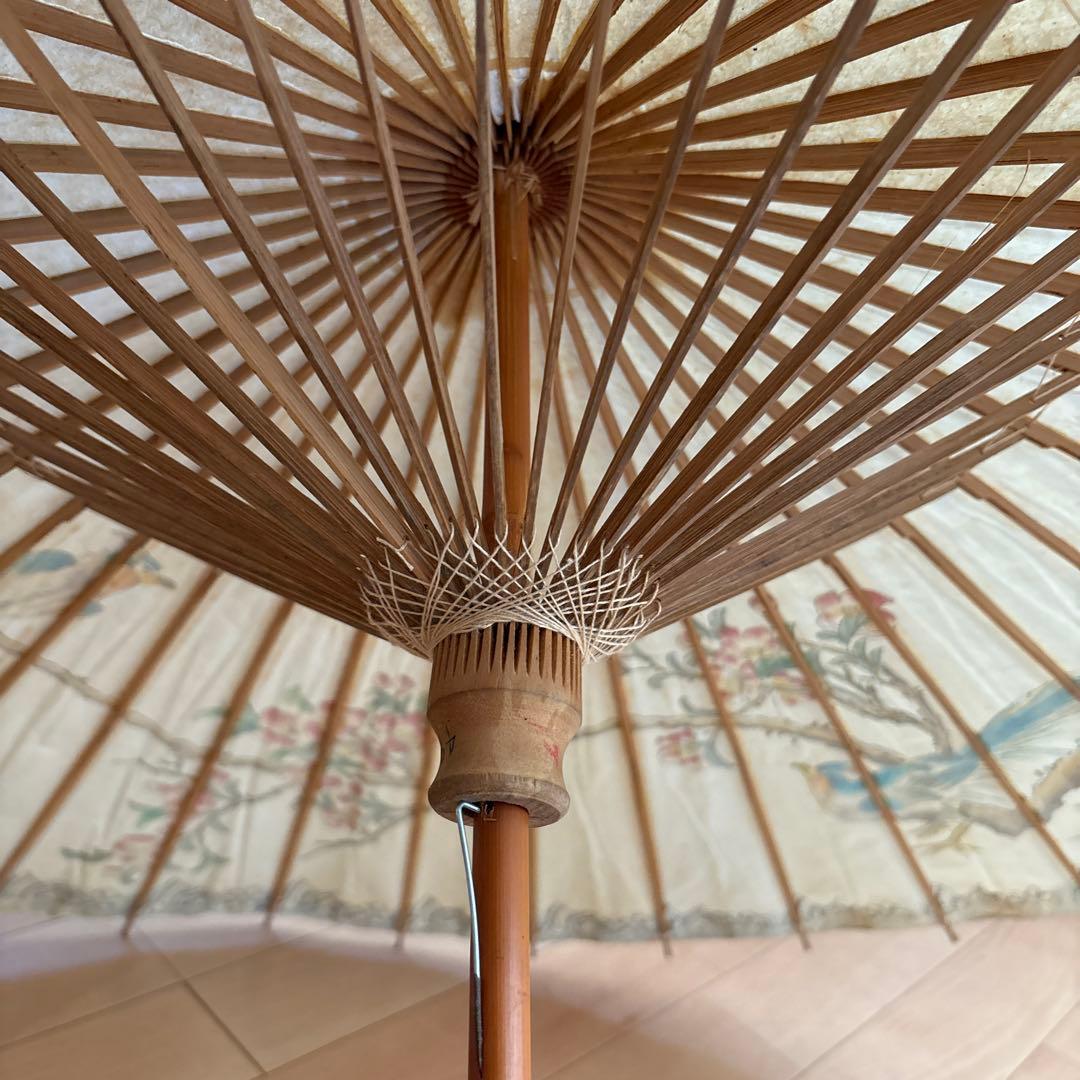 フランス　アンティーク　ヴィンテージ　傘　蛇目傘