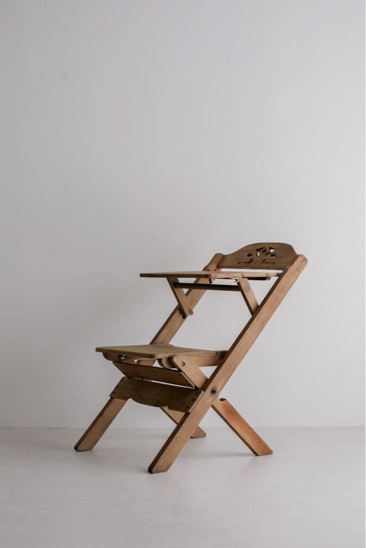 開閉式 飾り棚　展示台　透かし彫り　欅　無垢材　古家具　古道具　無垢インリア