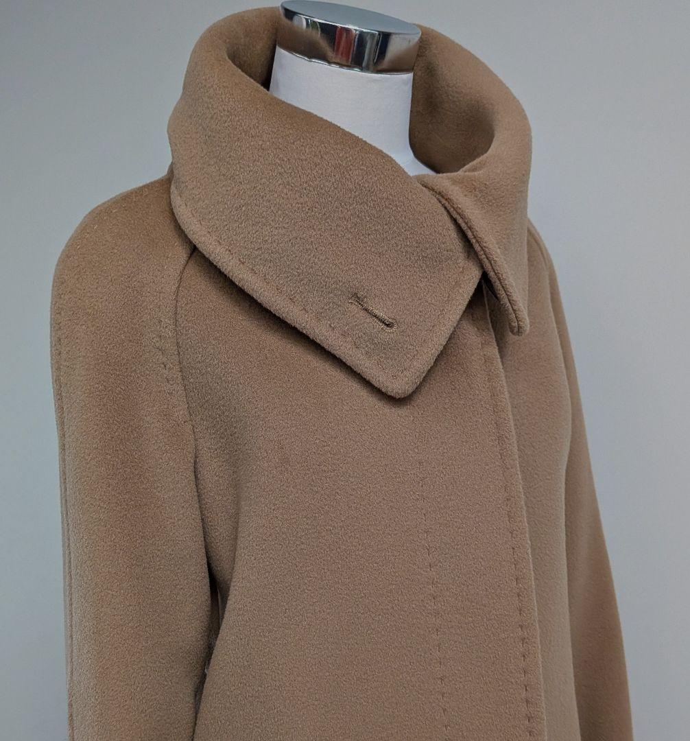 マックスマーラ ヴァージンウール コート女優襟 42 新品同様