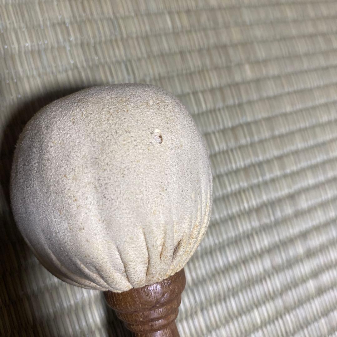 茶道具　①銅羅とバチ　※②木枠（別売り） ①と②はセット販売です