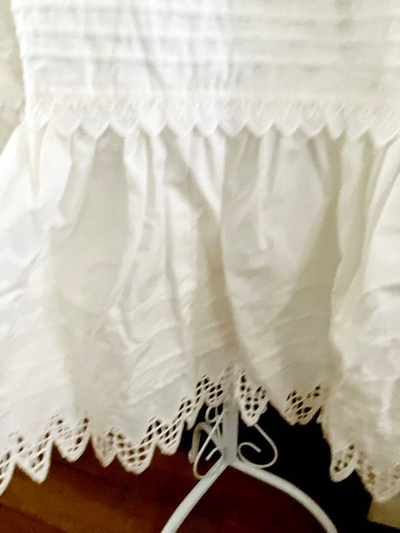 おけい⭐️ANLICO・素敵な割烹着／エプロン／白／美品