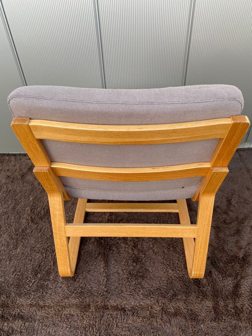 無印良品　リビングでもダイニングでもつかえるソファチェア・オーク材