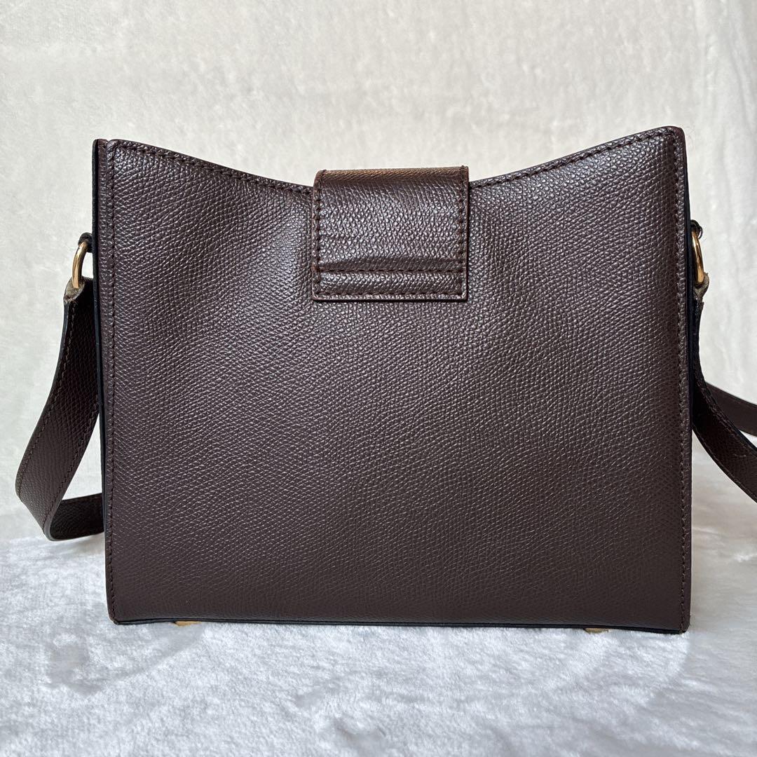 セリーヌ CELINE ショルダーバッグ ターンロック ゴールド金具 ブラウン