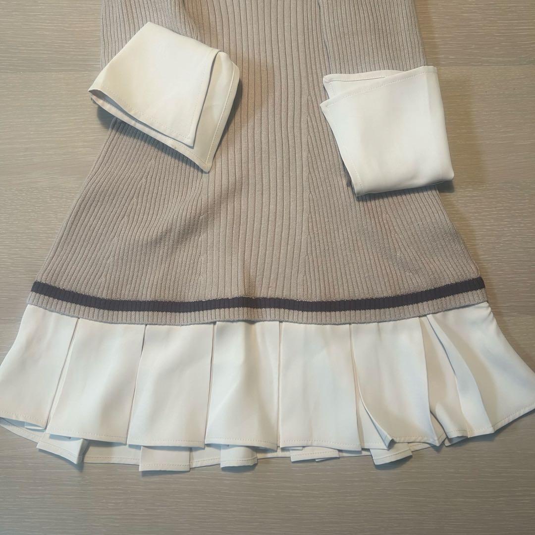 LIP SERVICE シャツドッキングプリーツワンピ