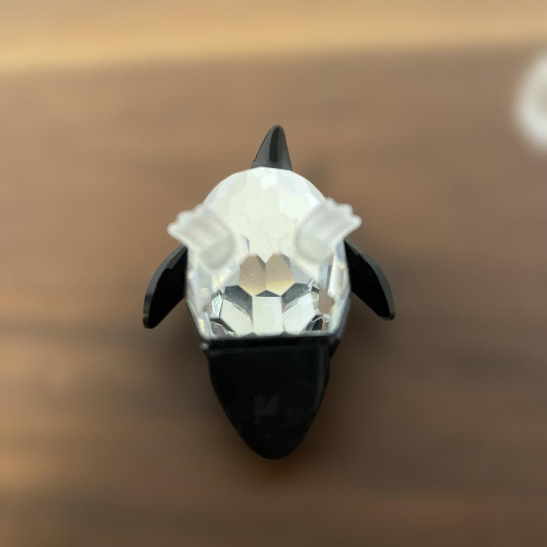 スワロフスキー置物　ペンギン男爵　台座付き