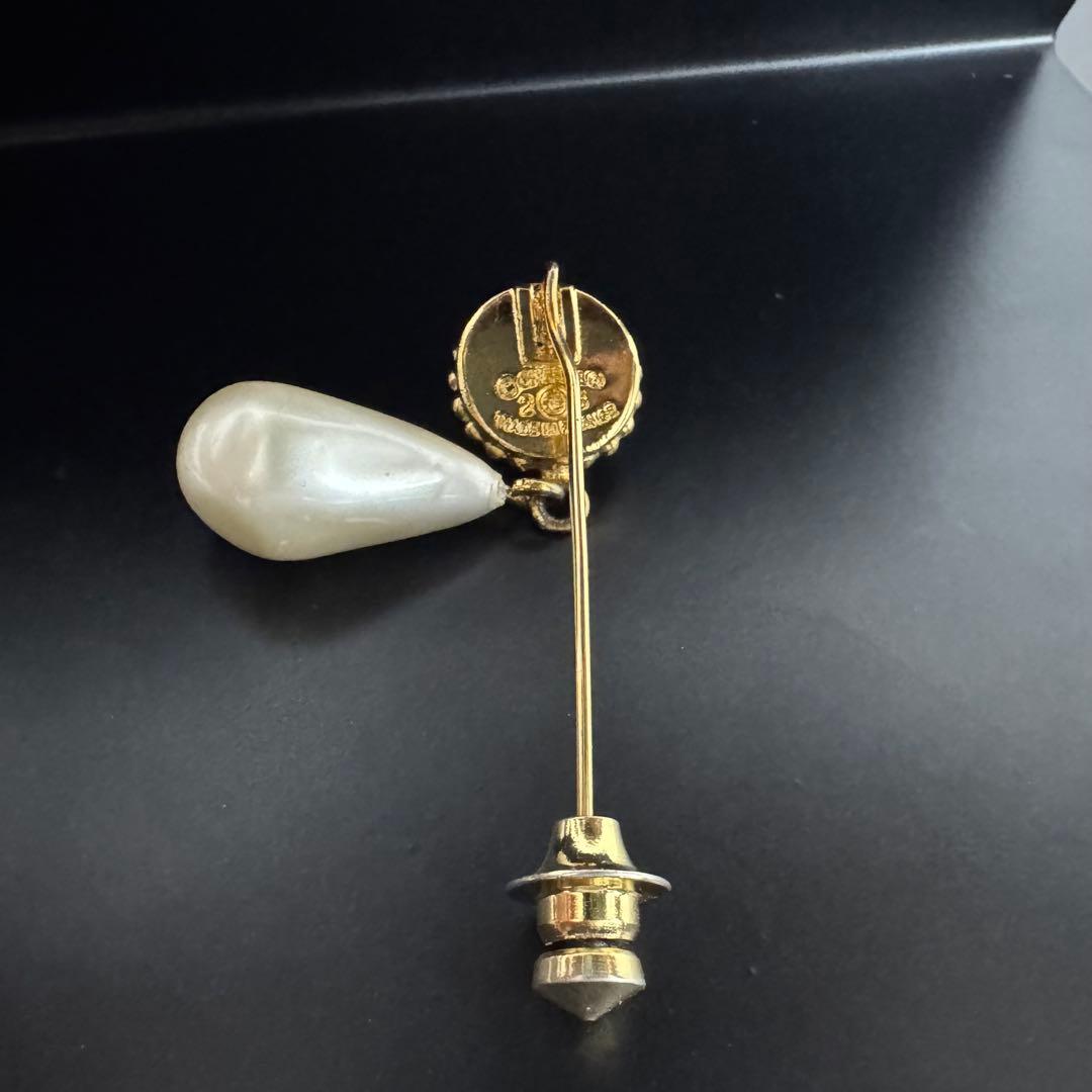 シャネル クローバーモチーフ ピンブローチ ブローチ GP ゴールド