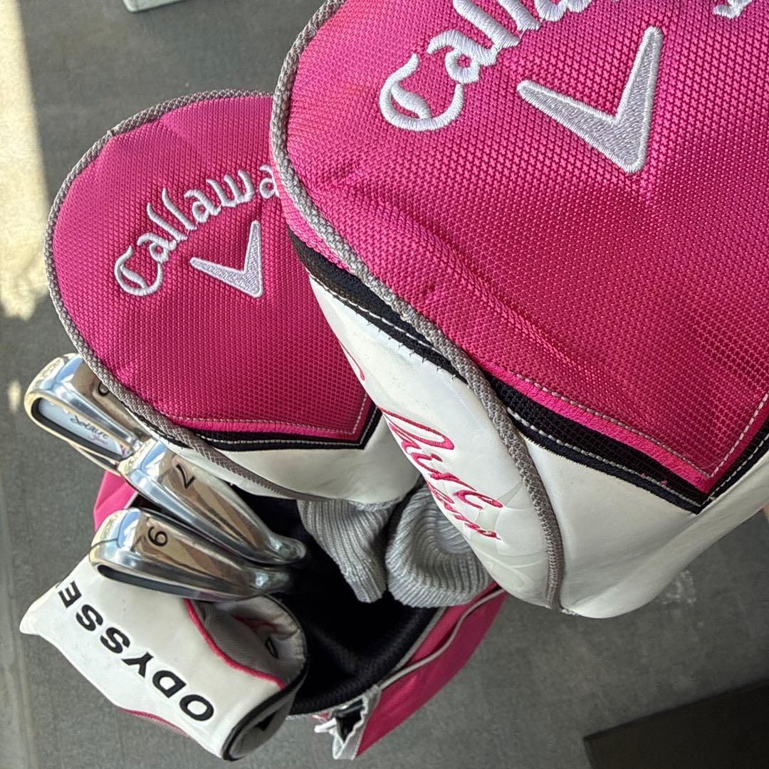 キャロウェイソレイル ジェムズ8本.Dr.5w.アイアン.パターキャディバッグ