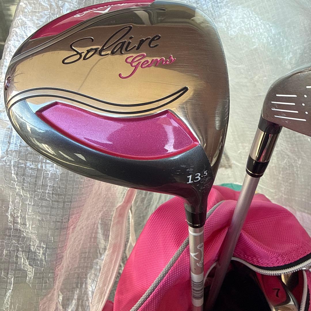キャロウェイソレイル ジェムズ8本.Dr.5w.アイアン.パターキャディバッグ
