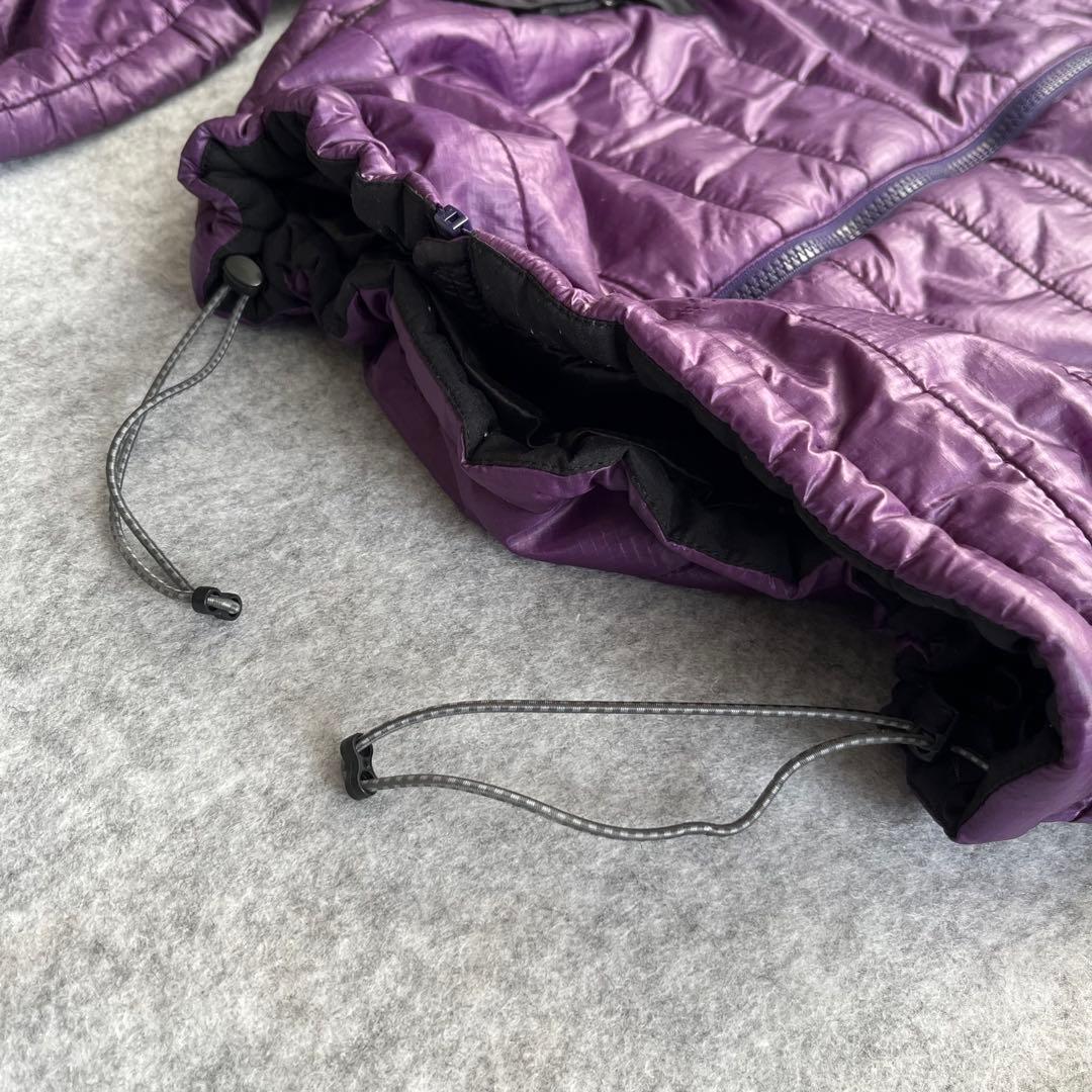 ノースフェイス ドローコード ダウンジャケット Y2K テック 短丈 光沢