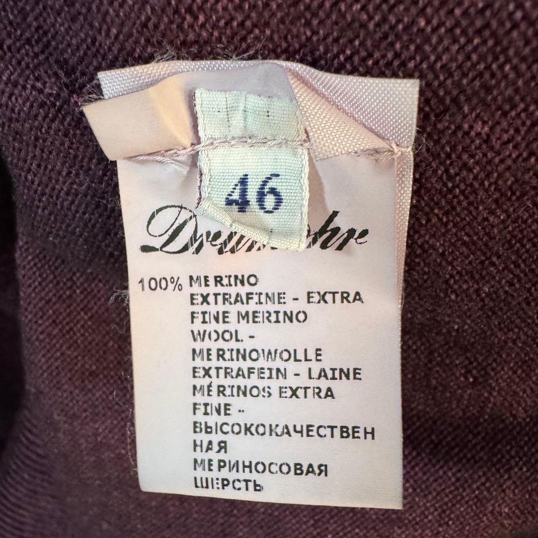 まもなくセール終了　ドルモア　モックネック　ニット　ワイン　ボルドー　46