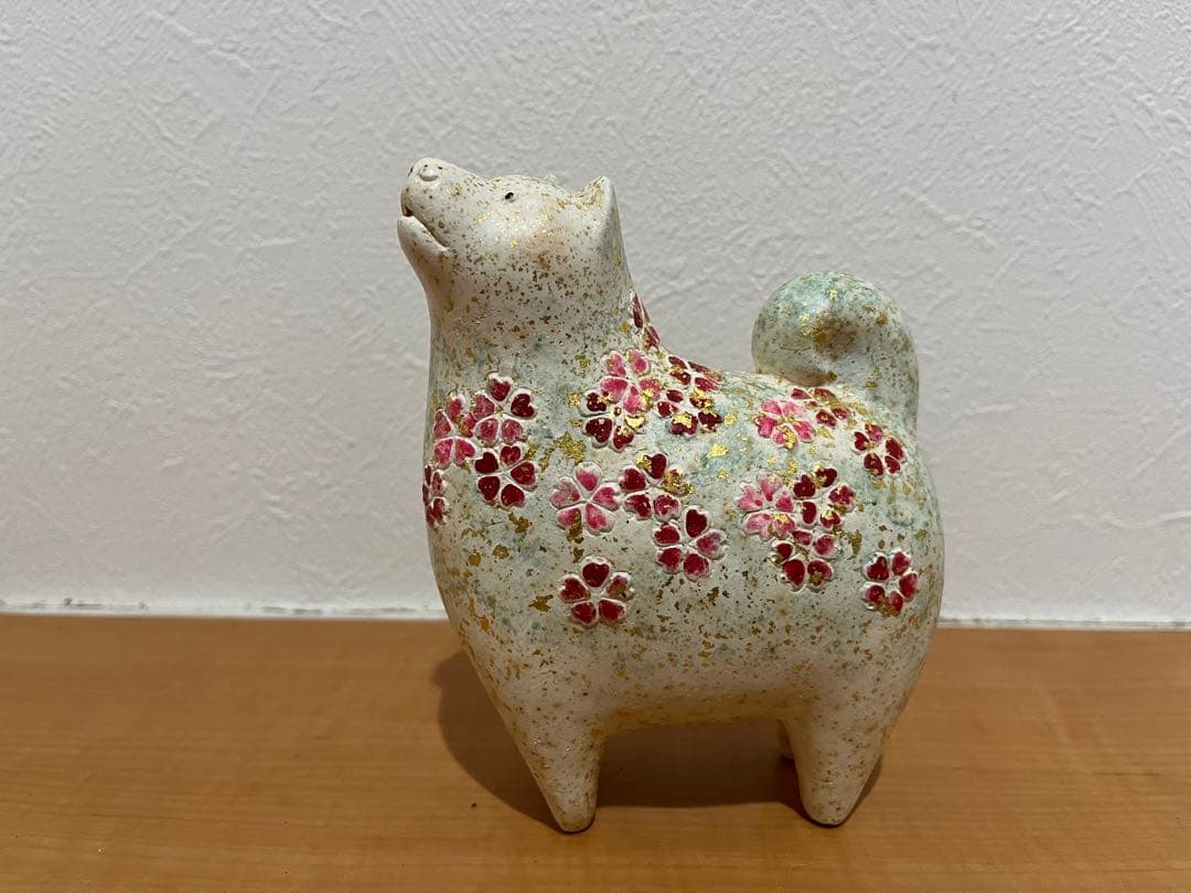 紺谷力　花犬 木箱付き