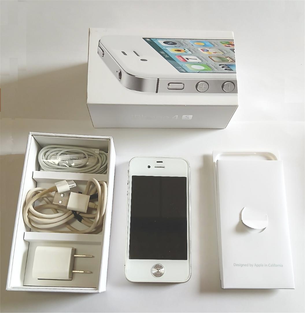 Softbank iPhone 4s 白 - 極上状態 100% バッテリー