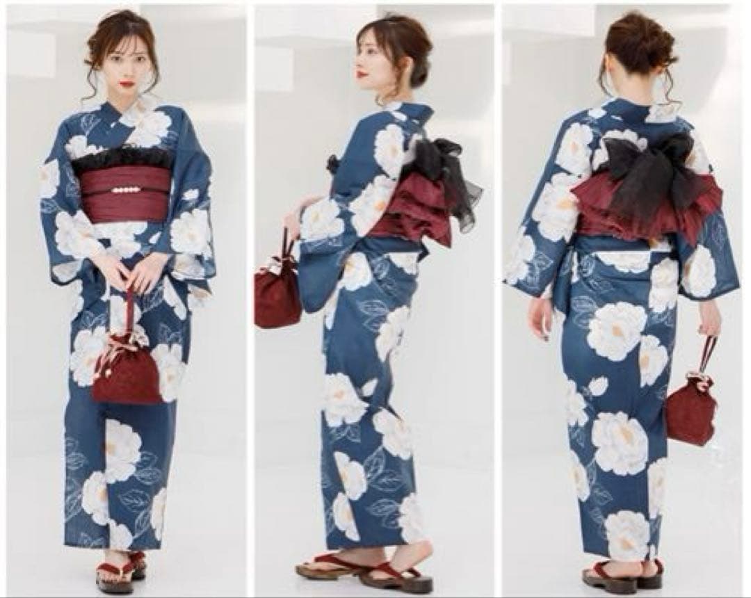 Dita2025 浴衣5点セット【涼風の藍紺牡丹】新品未使用