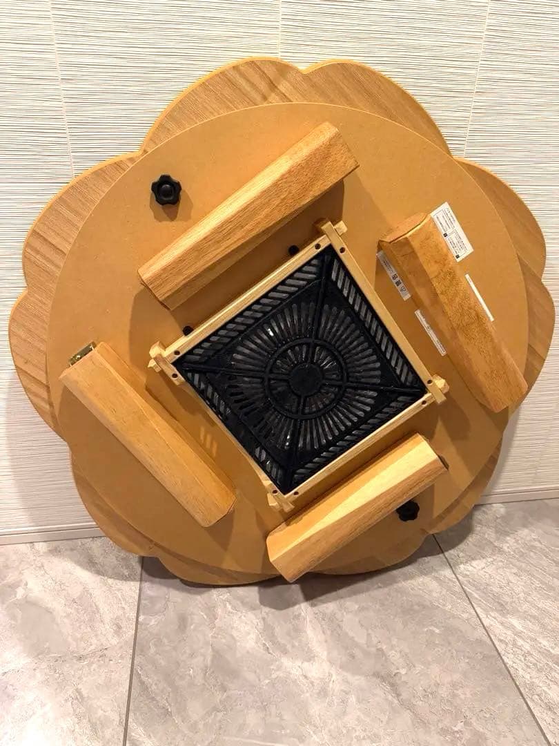 【日本製】こたつ テーブル 花形 Petal折脚 ヒーター付き