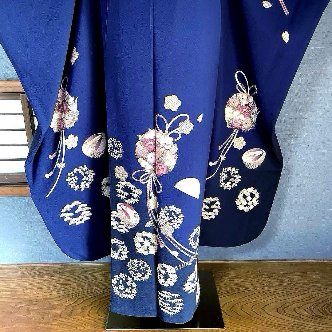 まるページ　手描き友禅　成人式振袖　振袖　裄丈69