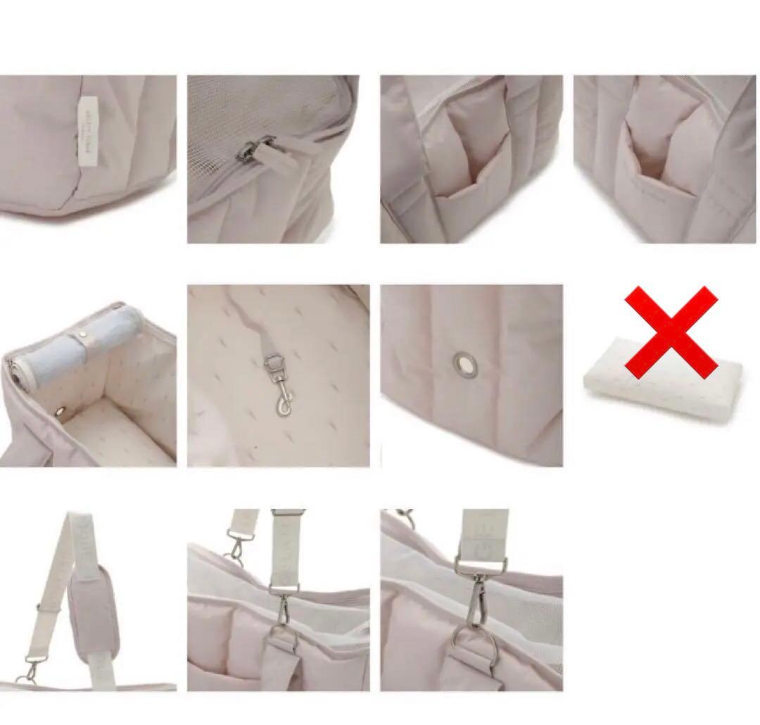 タグ保管＊ほぼ未使用＊ジェラートピケ⚠️中敷きなし　キルティングキャリーバック