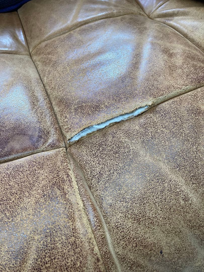 クラッシュゲート★ヴィンテージ風1人掛けソファ★破れアリ