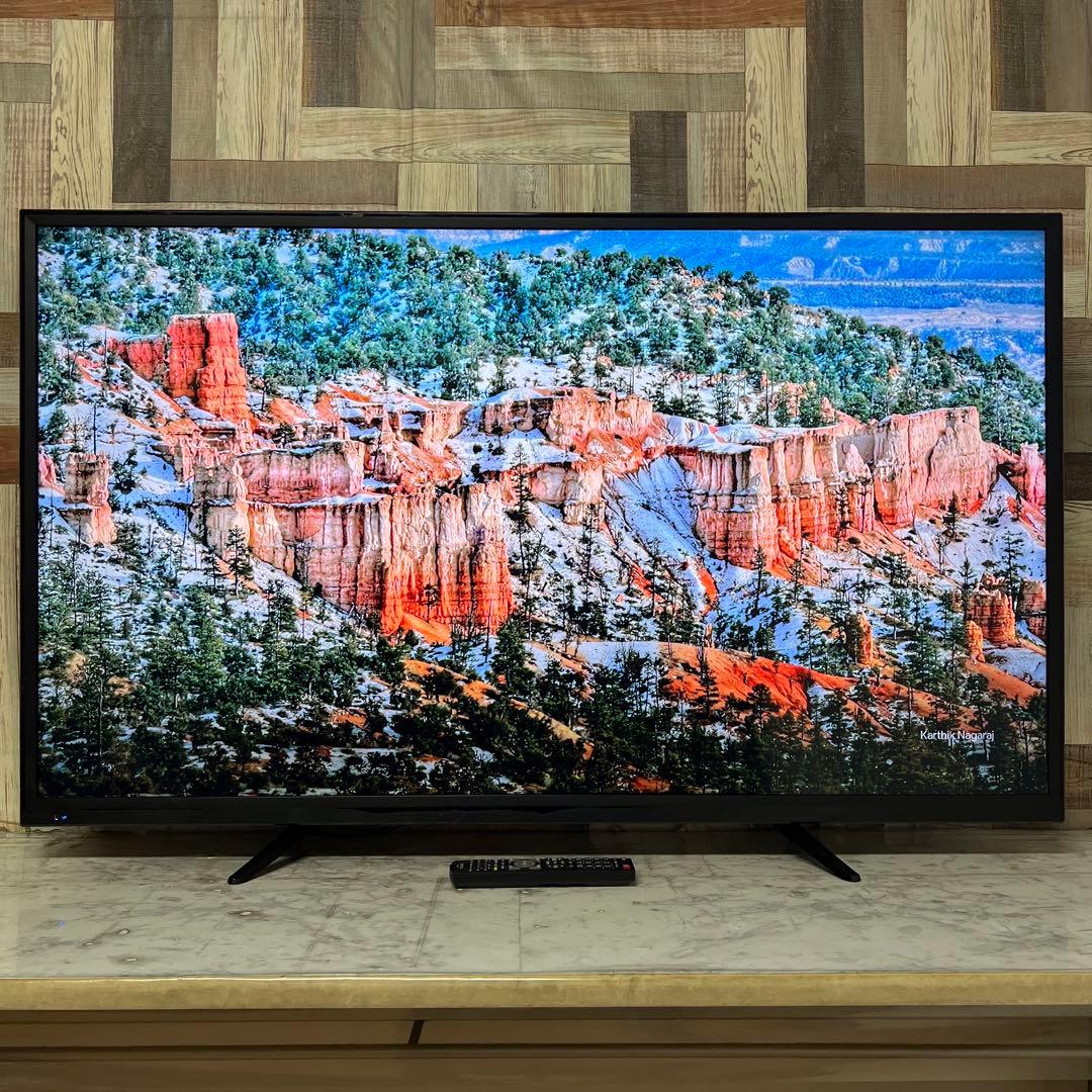 即日受渡❣️全国送料込ユニテク55型4K液晶テレビ外付けHDD録画可