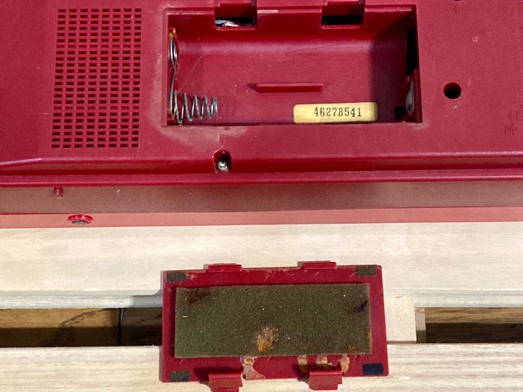 サンヨー『テレコ』ダブルカセット 赤 動作確認済 MR-ＷＵ４MKⅡ 昭和レトロ