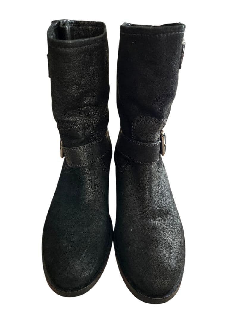 美品・箱付き miumiu ミュウミュウ レザー エンジニアブーツ 23.5㎝