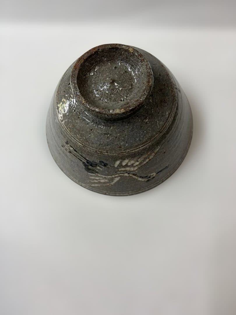 茶道具　大特価　鶴絵茶碗(松古窯　佐久間勝山)裏千家　淡々斎宗匠御書付