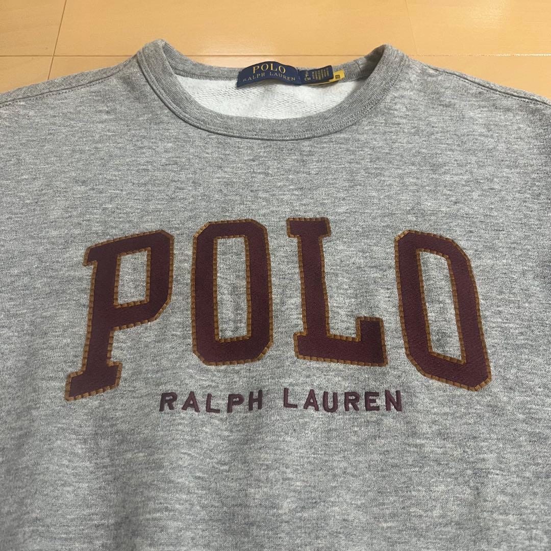 ✨️激レア✨️POLO ラルフローレン スウェット ロゴ トレーナー グレー S