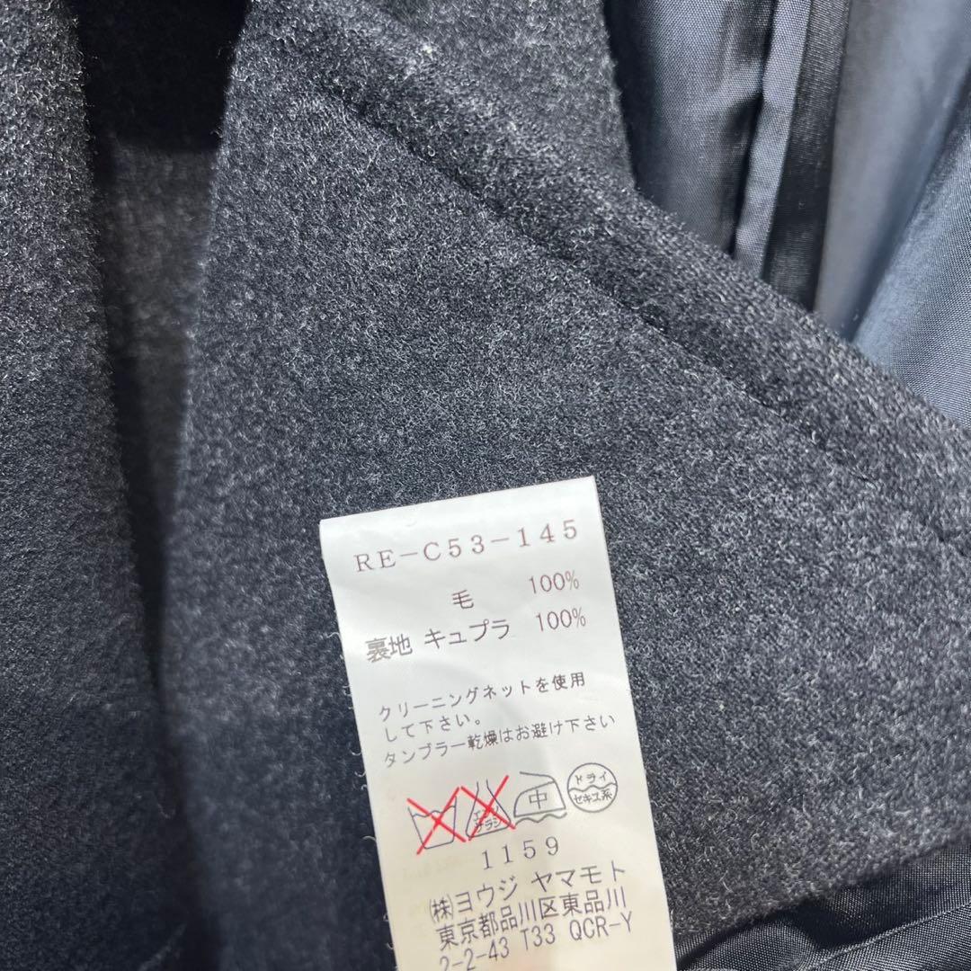 希少 美品 ワイズ レッドレーベル ウール チェック デザイン ピーコート 2