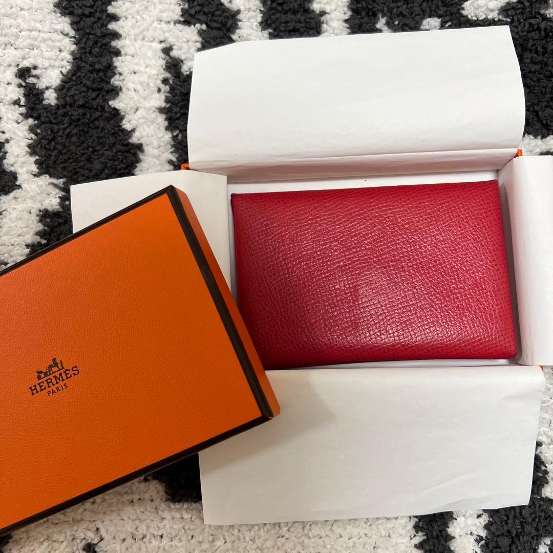 エルメス　カルヴィ　名刺入れ