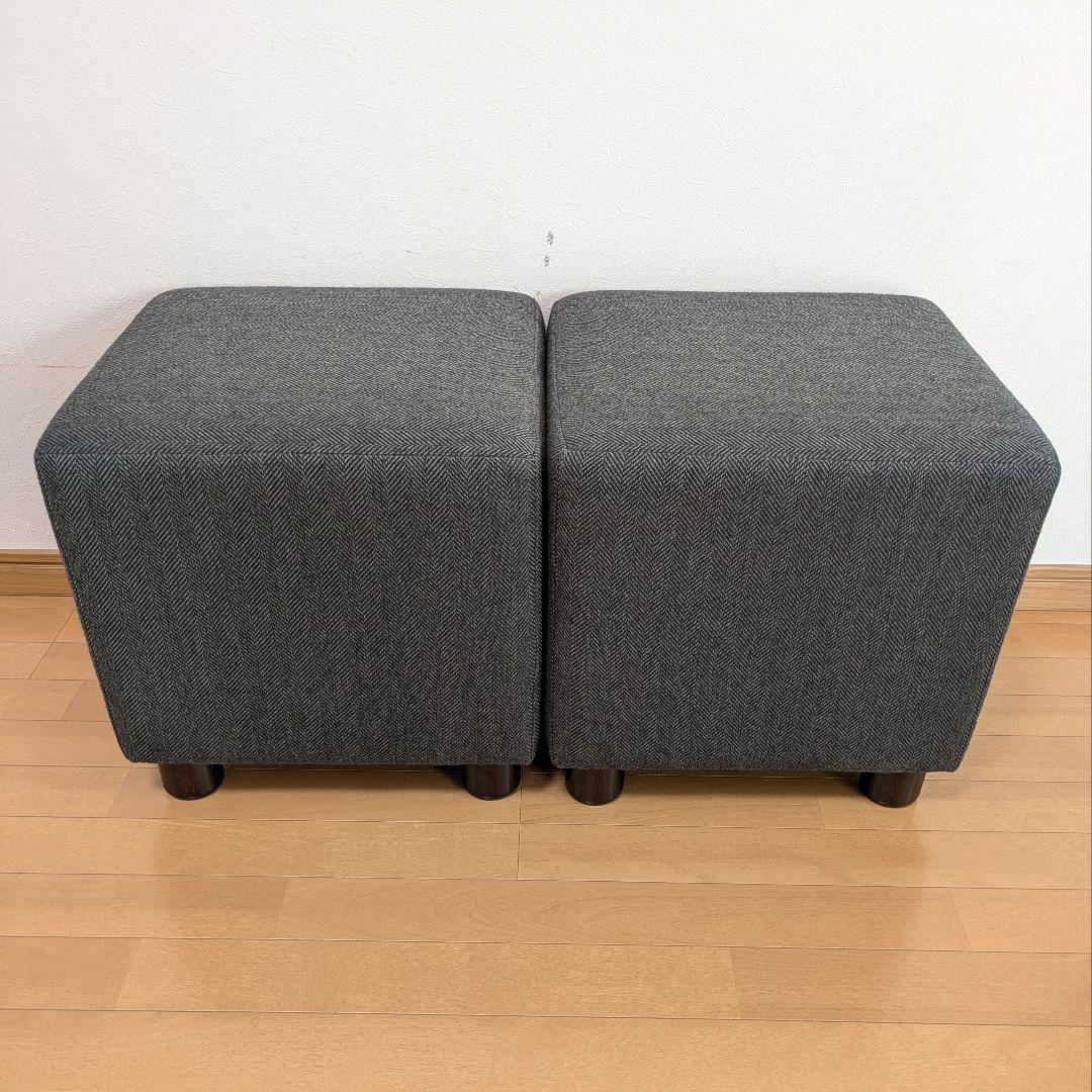 アダル ADAL スツール2脚セット グレー 業務用美容室病院待合カフェ椅子イス