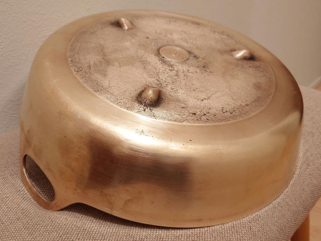 希少 有次 平井鋳造所 32cm 砲金 極厚 天ぷら鍋 ②