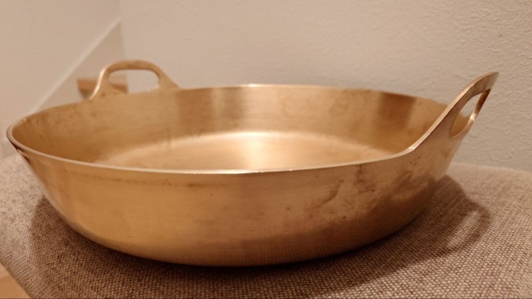 希少 有次 平井鋳造所 32cm 砲金 極厚 天ぷら鍋 ②