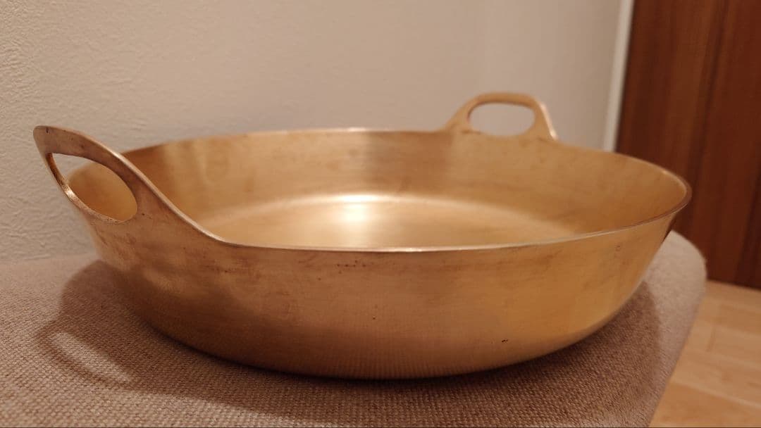 希少 有次 平井鋳造所 32cm 砲金 極厚 天ぷら鍋 ②