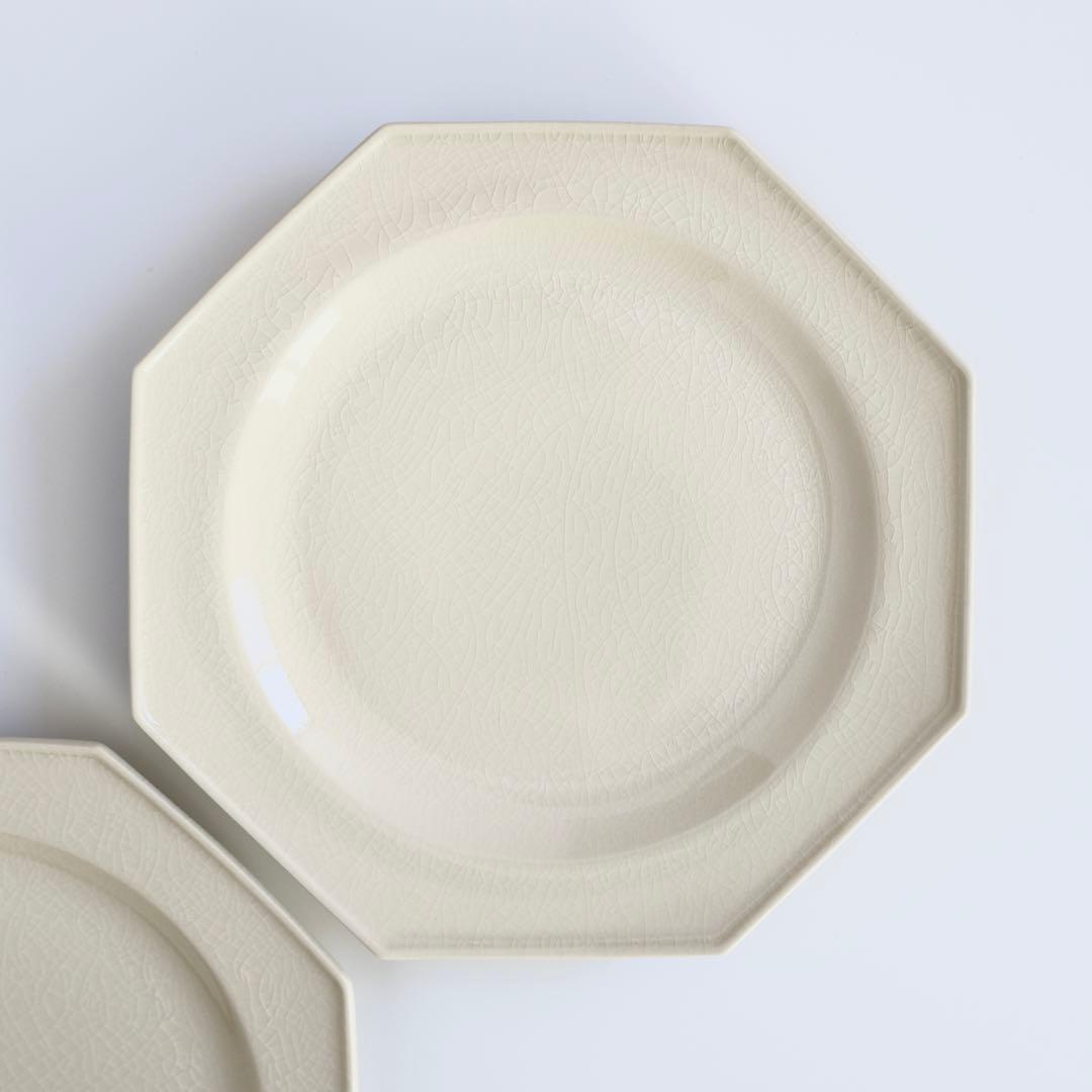 【新品未使用】石川隆児　八角皿　貫入　オクトゴナルプレート　うつわ　2枚セット