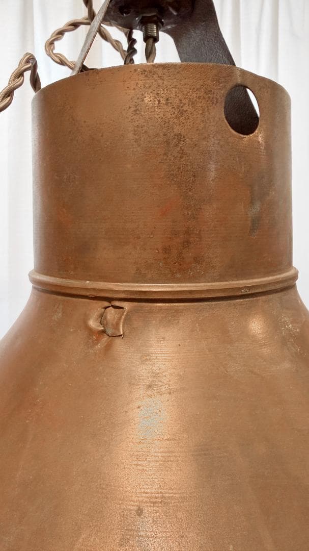 1920年代製 フランスヴィンテージ ペンダントライト 　メタル プリズムガラス