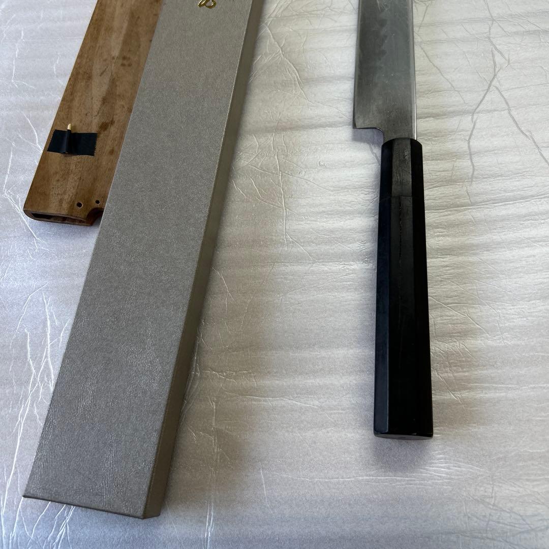 希少　堺一文字忠國作　柳刃包丁 32cm 専用ケース付き
