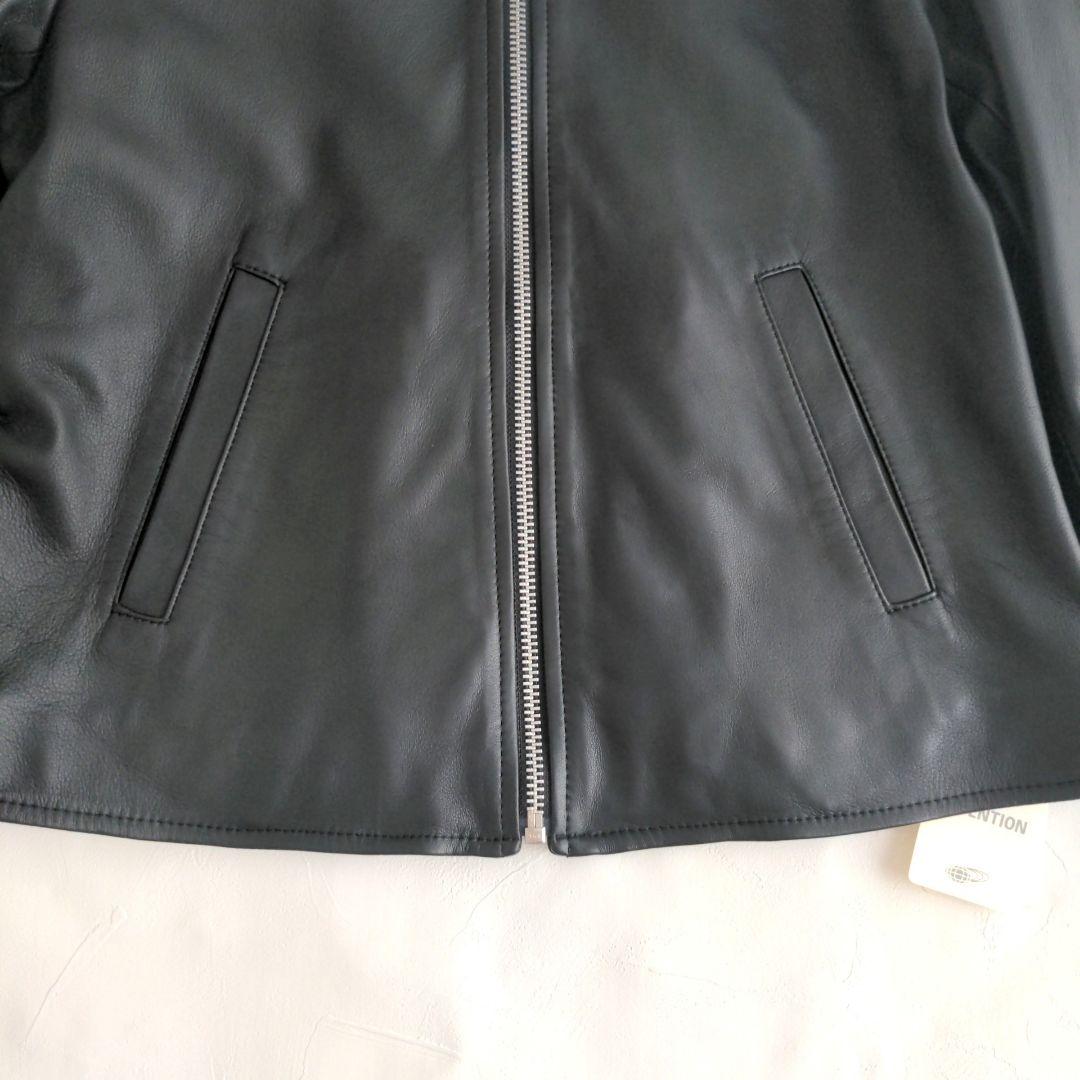 【新品】Ray BEAMS ラムレザー 羊革 ノーカラー ライダースジャケット