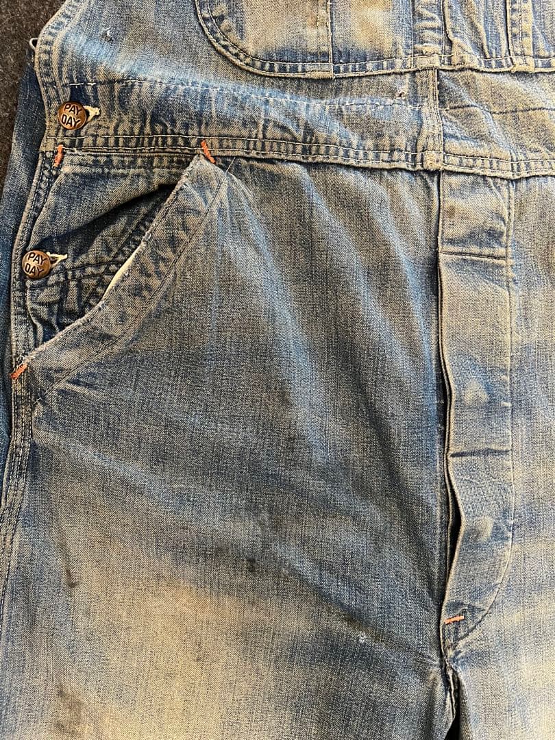 40's -50's-PAY DAY デニムオーバーオール