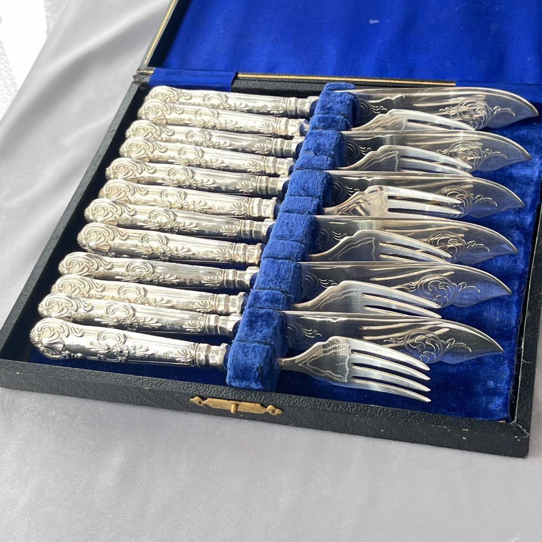 【Robert Pringle】 【純銀ハンドル】キングスパターン 12本