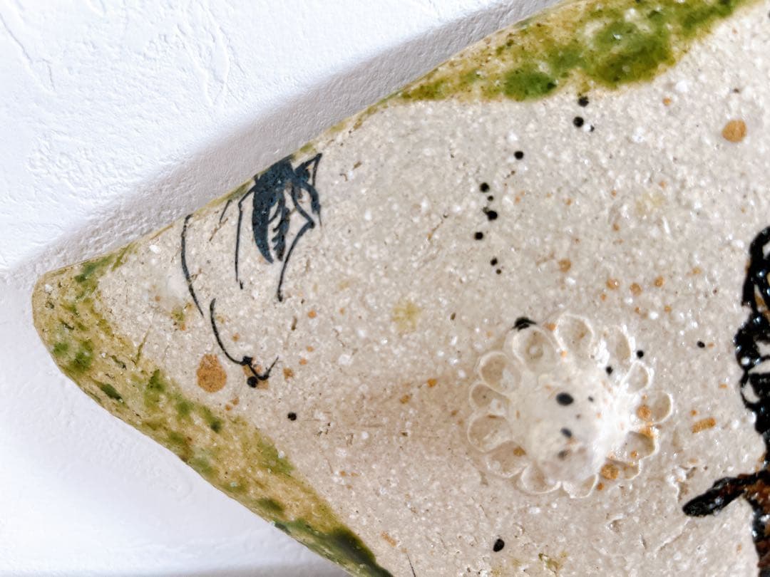 池田省吾　織部蝦蟇木の葉皿　織部　食器　飾り皿　皿　ぐい呑　新品未使用　本物保証