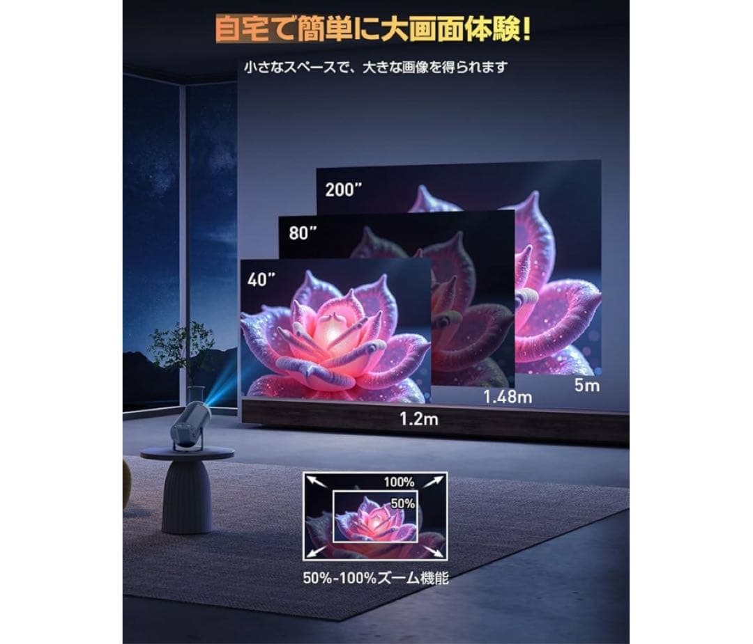 新品！プロジェクター 2025年モデル小型 4K対応最新Android TV搭載