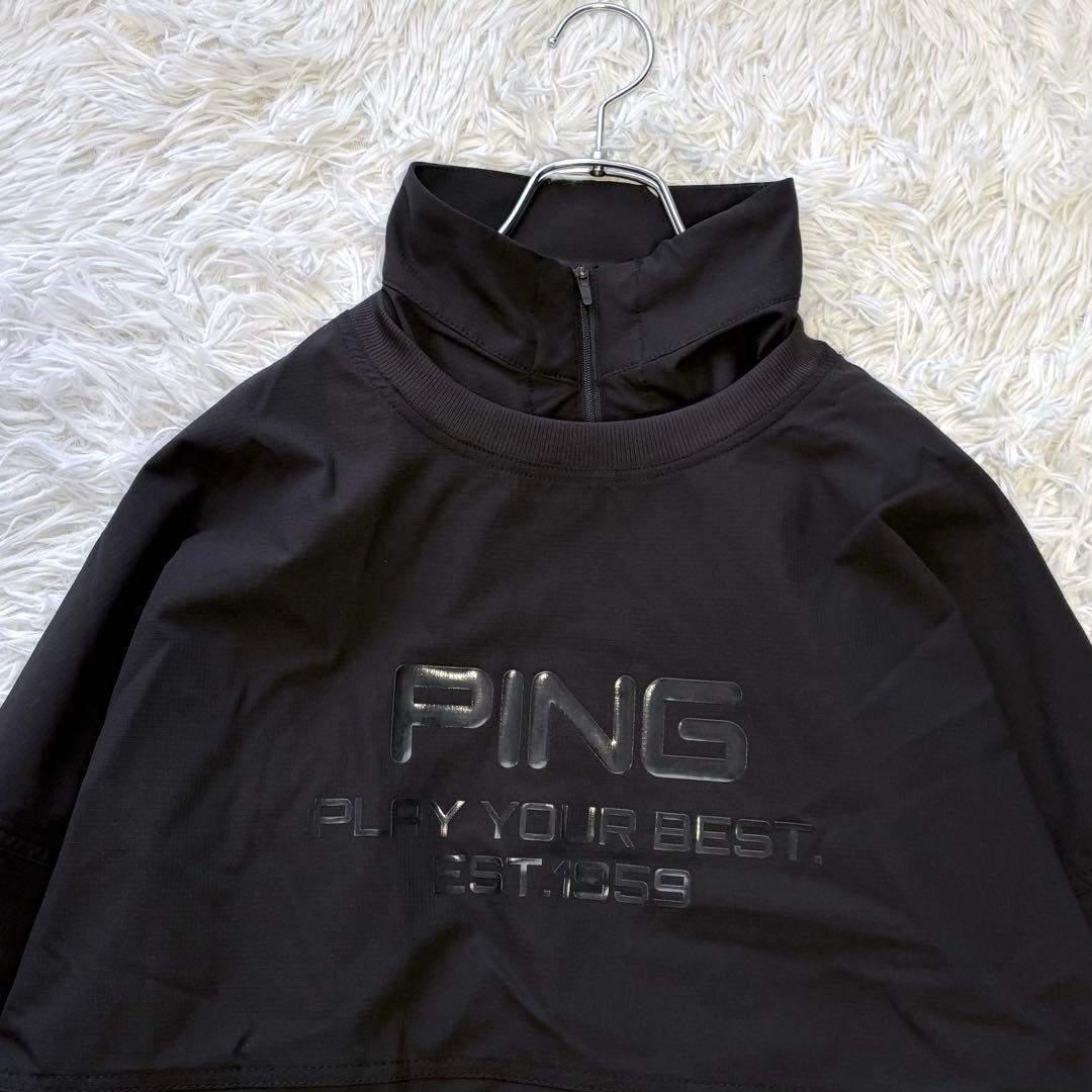 3way✨ PING リップストップツインブルゾン レイヤード ブラック L