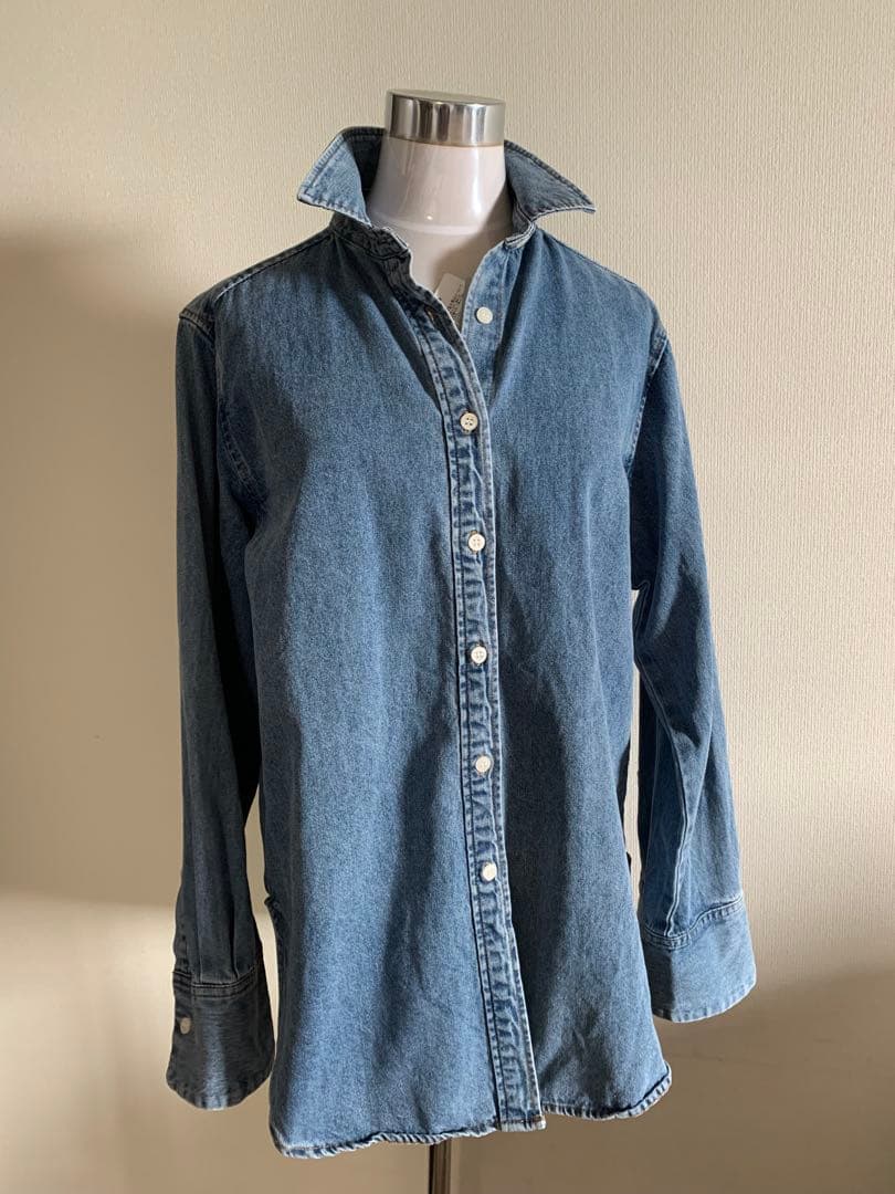 ❣️新年特価7日迄未使用タグ付きIENA デニムベーシックシャツ ブルー　追加分