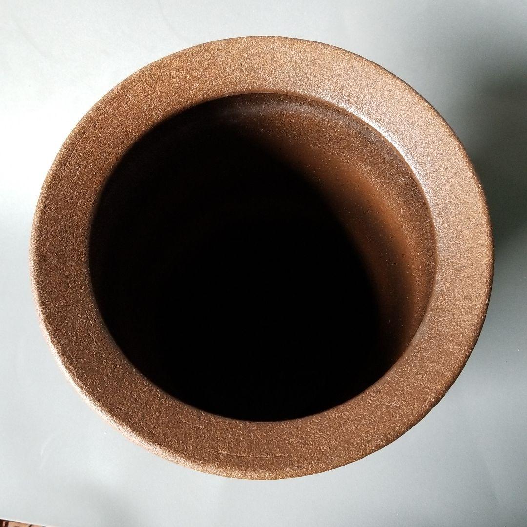 信楽焼傘立て  火色胴線 大容量❗高さ４９cm