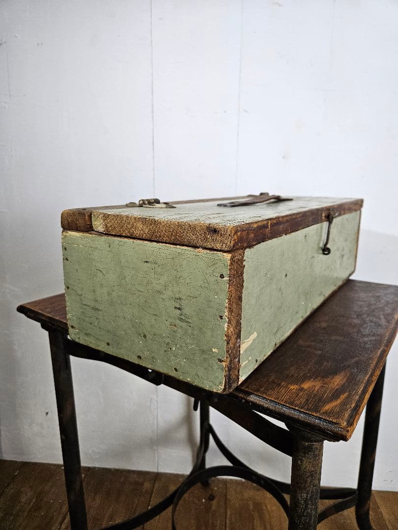 USAヴィンテージ 木製のツールボックス 小物 木箱 道具入れ