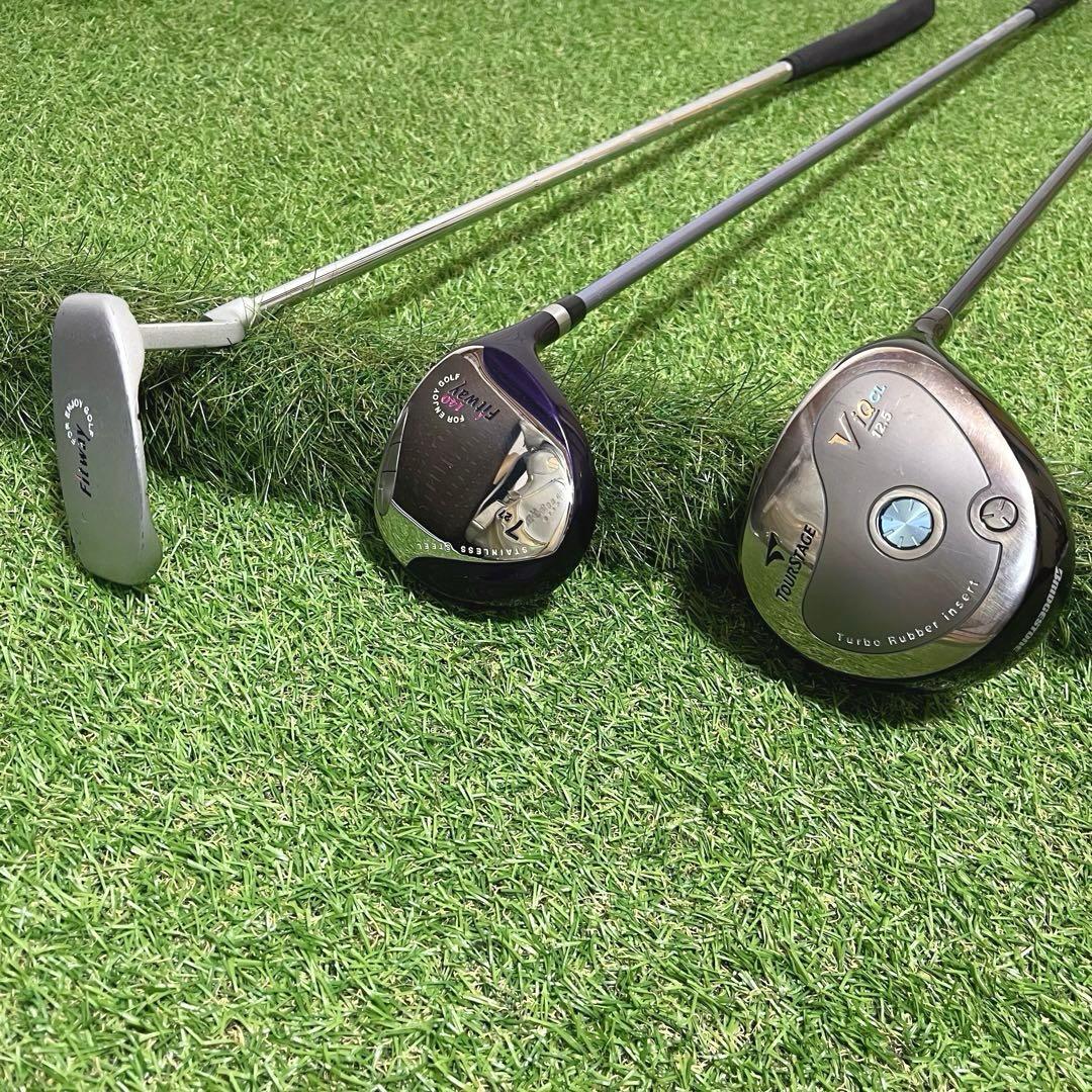 美品 おまけ多数 ツアーステージViQ CL他 レディースゴルフクラブ8本セット