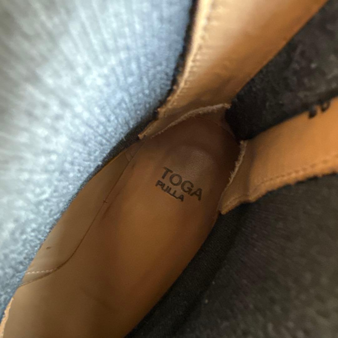 TOGA PULLA ブラック サイドゴアブーツ 37