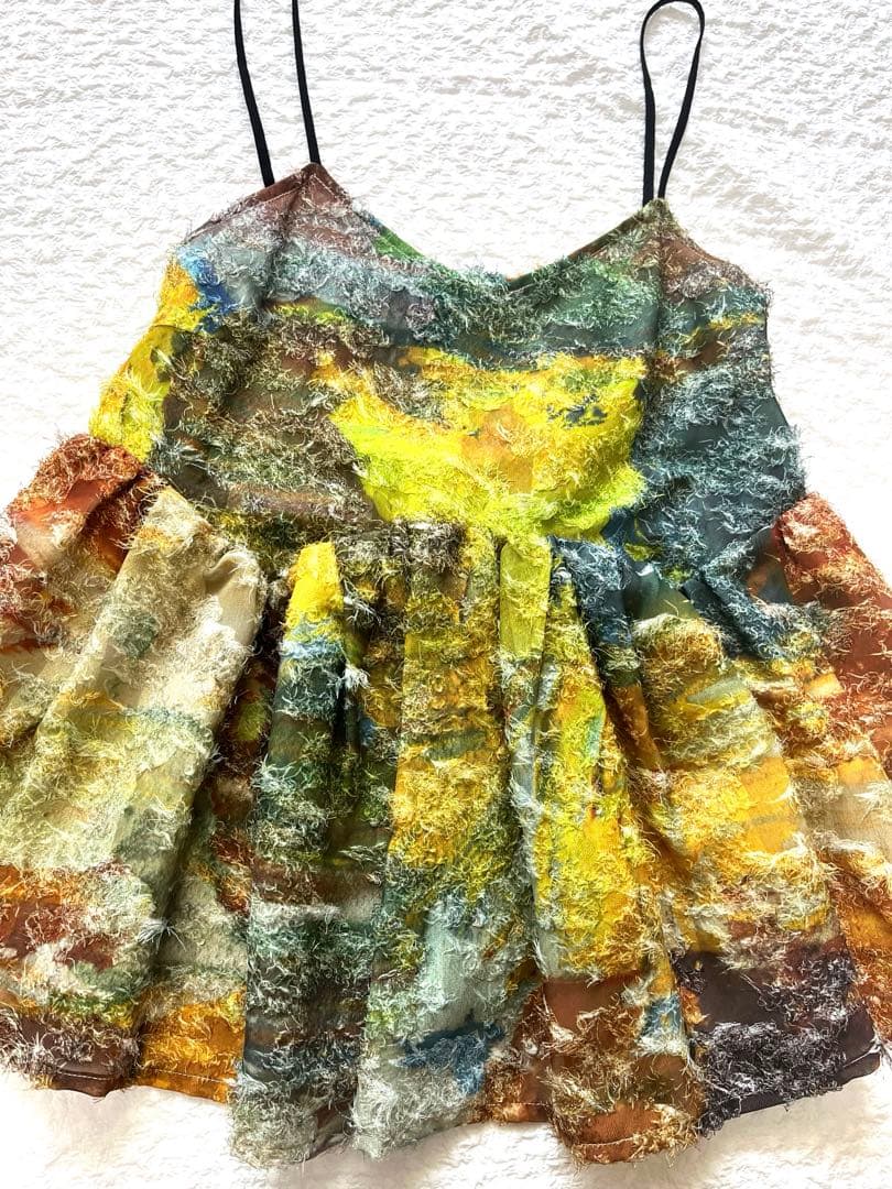 トップス AMERI MEDI RACHEL FLUFFY ART CAMISOLE M